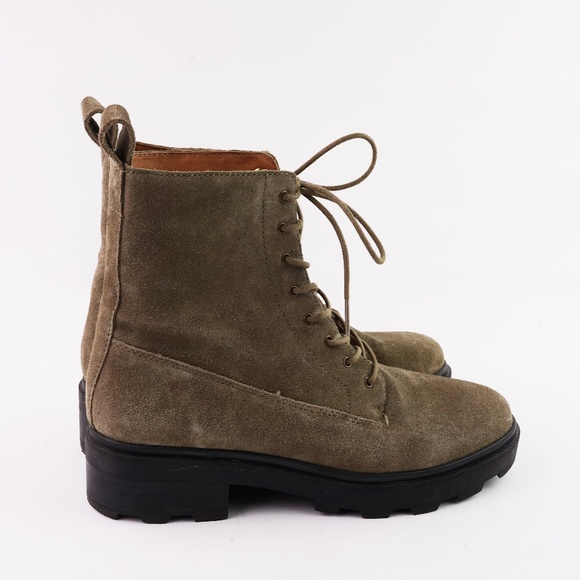 MADEWELL Size 8 The Shelton Lace-Up Boot in Burnt Olive Suede - Picture 8 of 10